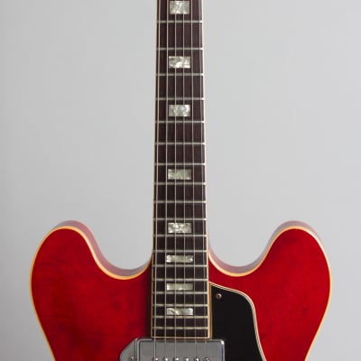 Gibson ES-330TDC Thinline Hollow Body Electric Guitar (1967), ser. #094709, original black hard shell case. image 8