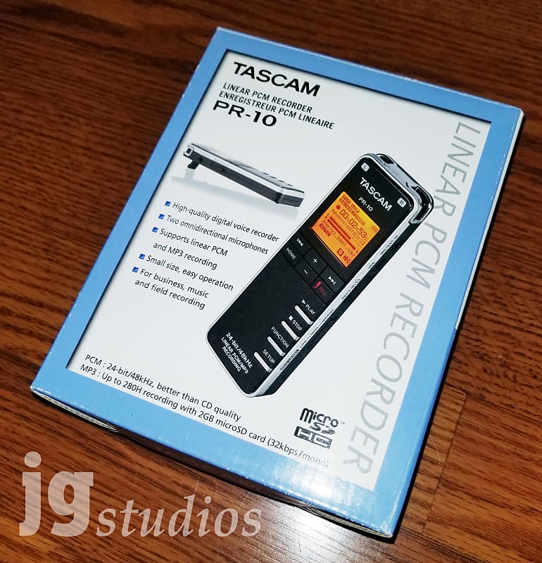 Tascam PR-10 Handheld Portable SD Recorder 24-bit/48kHz- Excellent