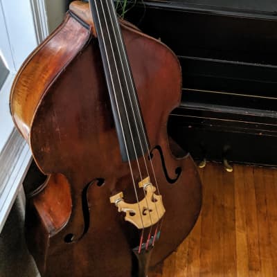 German Double Bass Upright Bass 1850 Brown image 12