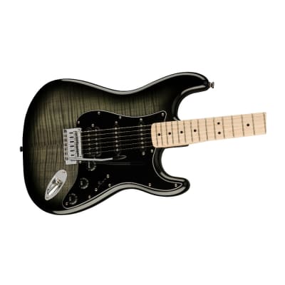Fender Squier Affinity Series Stratocaster FMT HSS Guitar (Black Burst) image 4
