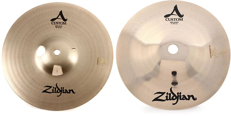 Zildjian 10 inch A Custom Splash Cymbal  Bundle with Zildjian 6 inch A Custom Splash Cymbal image 1