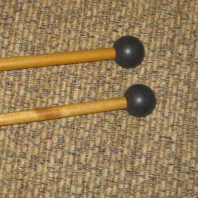 one pair new old stock A+ Mike Balter MB10AB (10AB) Hard Keyboard Mallets, 7/8" phenolic (plastic) round HEADS and natural birch HANDLES - mid to late 1990s (+ packaging) Unwound Series image 15