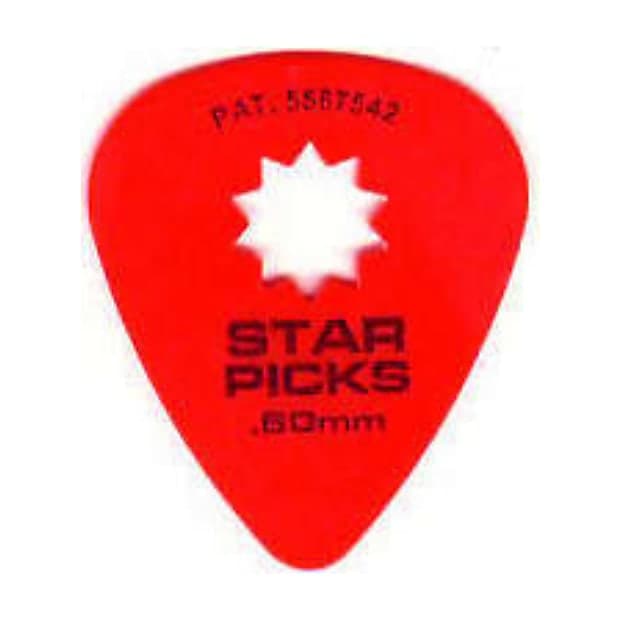 Everly Star Pick 0.50mm 12 Picks Red image 1