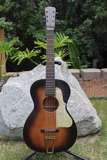 Vintage Regal Acoustic Parlor Guitar 1930s USA Restored