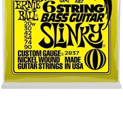 Ernie Ball 6-string Slinky Nickel Wound Short Scale Bass Strings Set, .020w - .090 image 3