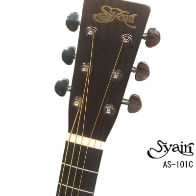 S.yairi AS-101C Solid Sitka Spruce & Mahogany Cutaway Grand Auditorium acoustic Guitar image 8