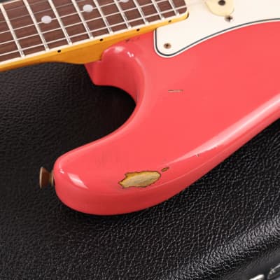 Fender Custom Shop Limited Edition 1967 Stratocaster Heavy Relic Aged Fiesta Red over 3-Tone Sunburst 2022 image 7