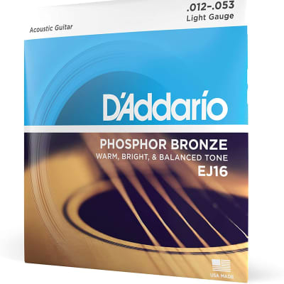 D'Addario EJ16 Phosphor Bronze Light Acoustic Guitar Strings image 2