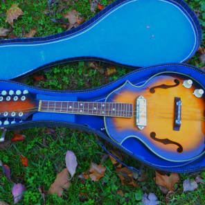 Sekova Electric Mandolin, 1960's, Japan, Gold Foil Pickup, 8