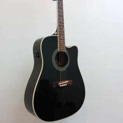 Bayou Canada BA20SCE-BK Acoustic E Guitar + Soft Case image 1