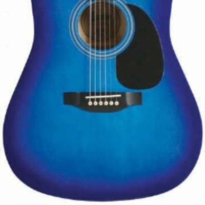 Lauren LA125 6-String Dreadnought Acoustic Guitar - Blue, Blueburst Finish for sale