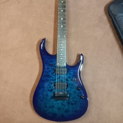 Guitare Sterling By Music Man John Petrucci JP 150 Dimarzio Quilted Maple Cerulean Paradise (bleu neptune lagon) en état neuf image 2