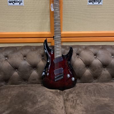 Schecter Omen Elite-7 Multiscale 2022 - Present - Black Cherry Burst image 4