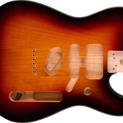 Genuine Fender Deluxe Series Telecaster SSH Body Modern Bridge, 3-TONE SUNBURST image 2