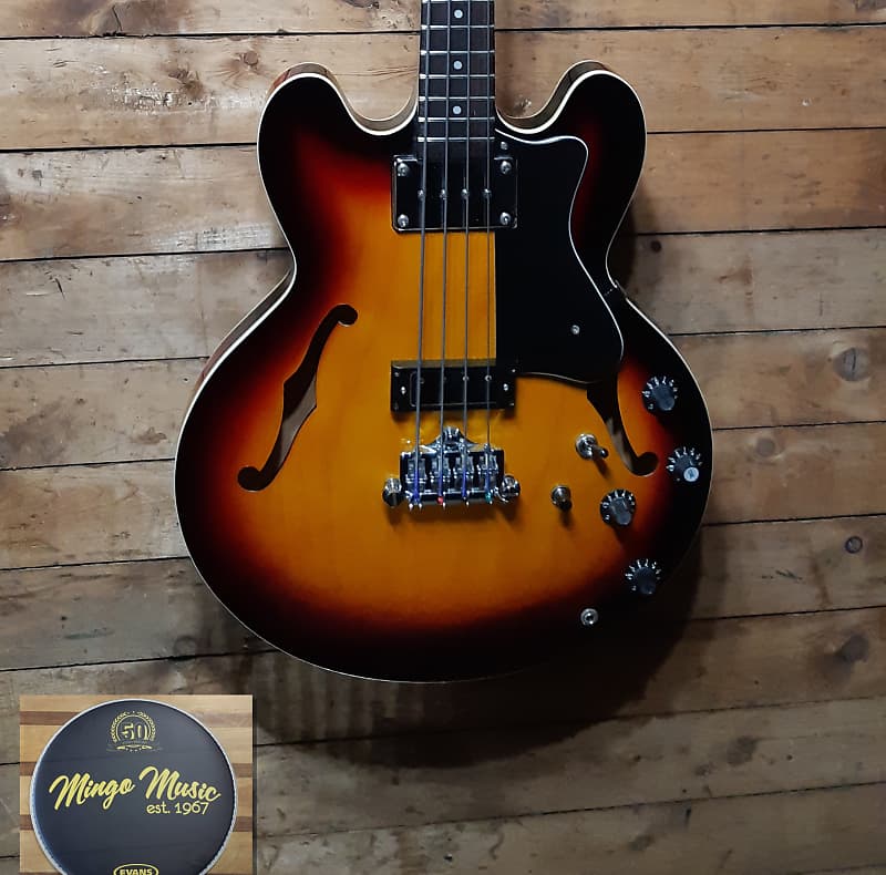 Epiphone Rivoli II semi hollow bass made in Korea. HSC included c. 2000