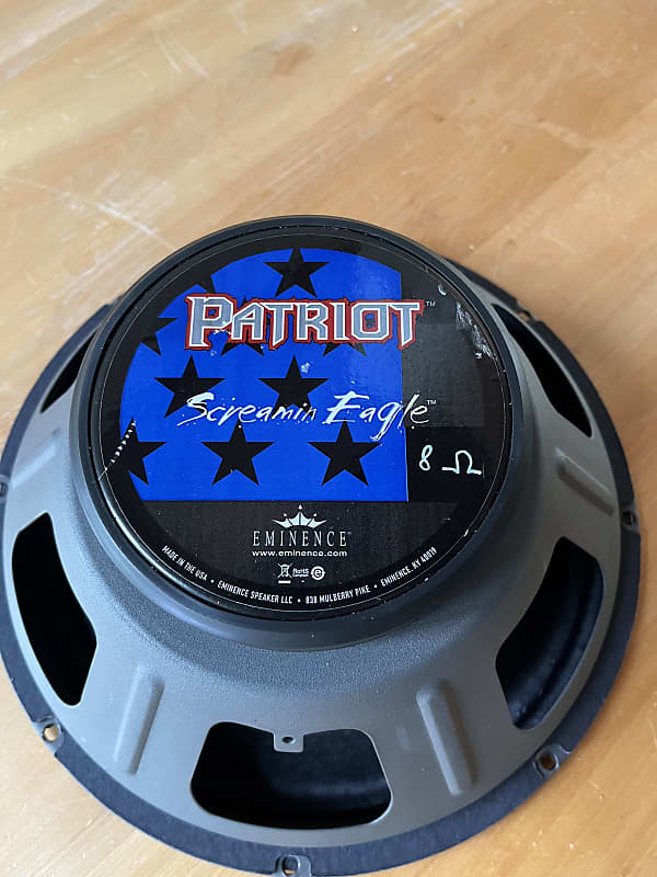 Eminence Patriot Screamin Eagle 50 W  12"  8 Ohm Speaker 2010s - Black/Blue image 1