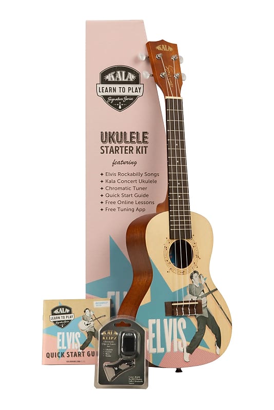 Kala Kala LTP-C-ERB Ukulele Concert Elvis Rockabilly Starter Kit image 1