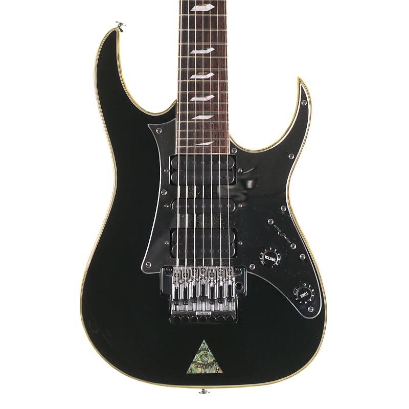 Ibanez Steve Vai Universe U777P 7 String Electric Guitar, Black with Case