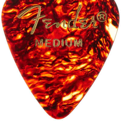 Fender 351 Shape Premium Classic Guitar Picks, MEDIUM, Tortoise Shell (12-Pack) image 1