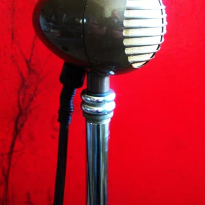 Vintage 1940's RCA MI-12010 dynamic microphone Hi Z w original cable & period Atlas DS-7 stand stand WORKING image 4