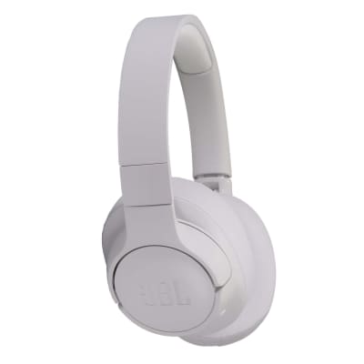 JBL Tune 760NC Noise-Canceling Wireless Over-Ear Headphones (White) + JBL Go 2 Wireless Waterproof Speaker Cyan image 2