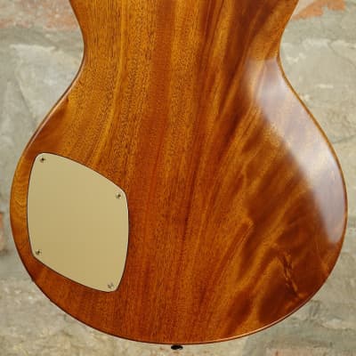 PATRICK JAMES EGGLE Macon Single Cut - RedWood 1 Piece with Ebony Parts - Double Stained and Burst image 22