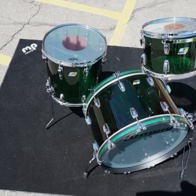 Ludwig USA Green Vistalite 50th Anniversary Pro Beat Outfit 3pc Shell Pack (Limited Edition - 2022) 13''/16''/24'' image 10