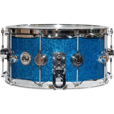 Drum Workshop Collectors Series 6.5x14 Snare Drum - Blue Glass image 2