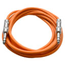 SEISMIC AUDIO - Orange 1/4" TRS 10' Patch Cable Effects