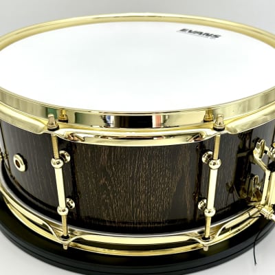 Kings Custom Drums Black & Gold Oak Stave Snare (5.75" x 14") 2024 - High Gloss Lacquer image 12