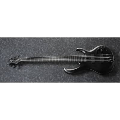 Ibanez BTB625EX BTB Iron Label 5-String Bass, Ebonol Fretboard, Black Flat image 5