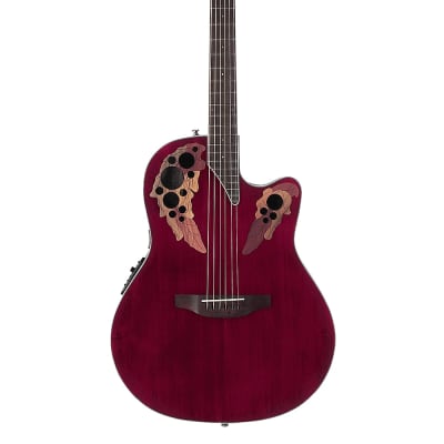 Ovation CE48-RR Celebrity Elite Super Shallow Lyrachord Body Nato Neck 6-String Acoustic-Electric Guitar w/Gig Bag image 1