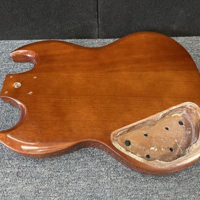 Unbranded SG style electric guitar body - brown gloss. Project. #2 image 8