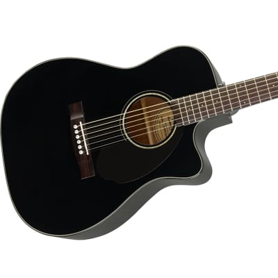 Fender CC-60SCE Concert Acoustic-Electric Guitar - Black image 4