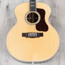 Guild USA F-512 12-String Acoustic Guitar, Ebony Fingerboard, Hard Case - Natural