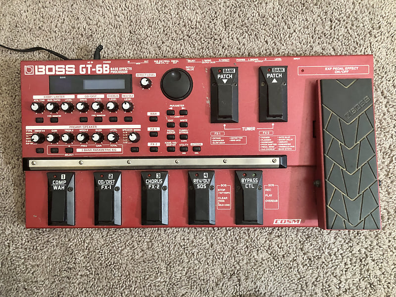 Boss GT- 6B Bass Effects Processor | Reverb