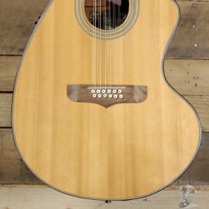 Giannini 12 String Acoustic Electric Guitar Natural Finish image 2
