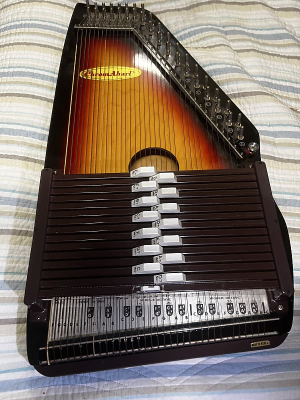 ChromeAHarp Autoharp 1970s Wood Reverb Australia