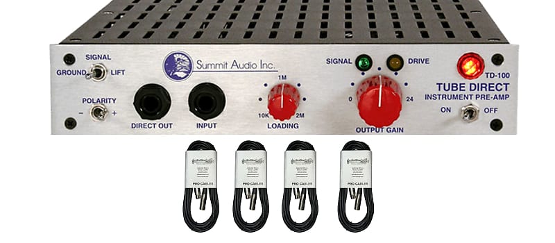 New Summit Audio TD-100 Vacuum Tube Instrument Preamp and Direct Box