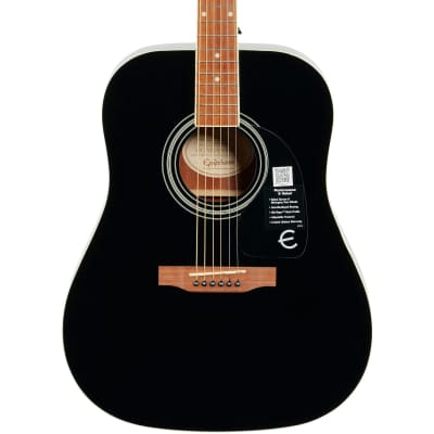 Epiphone FT-100 Acoustic Guitar Player Pack (with Gig Bag), Ebony image 1