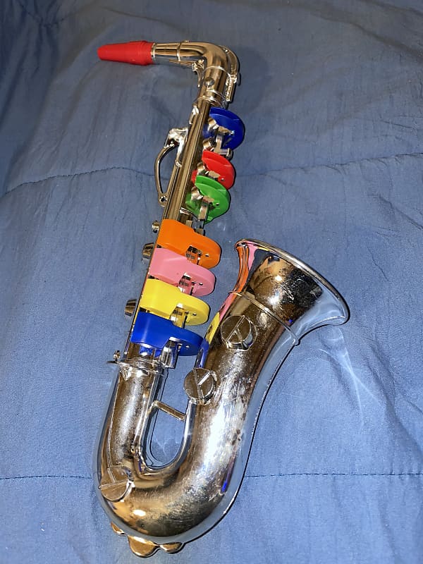 4 Uds saxofón soplado juguete niños saxofón juguetes instrumento juguetes  de aprendizaje FRCOLOR HaoMX16315025