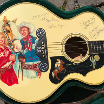 Rich and Taylor Roy Rogers Dale Evans Tribute Museum Display guitar w/signatures for sale