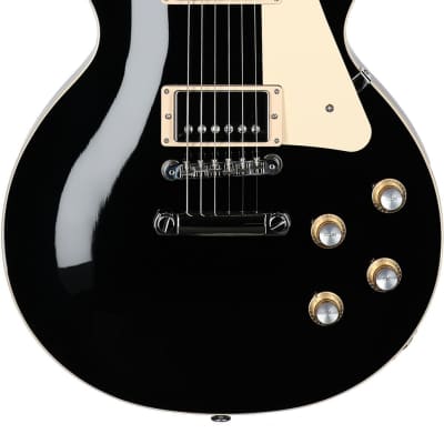 Gibson Les Paul Standard 60s Custom Color Electric Guitar, Plain Top (with Case), Ebony image 2