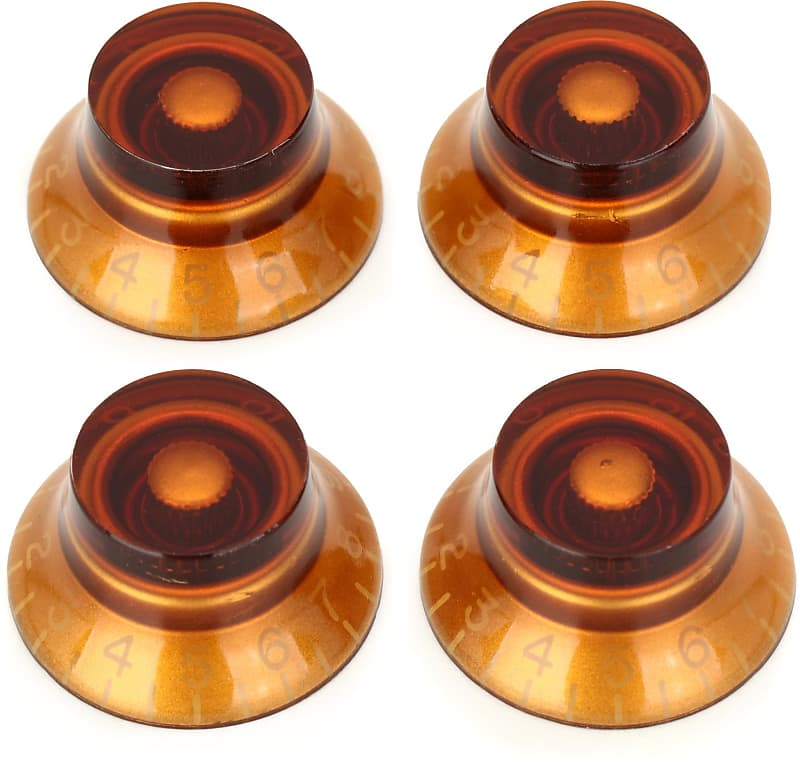 Gibson Accessories Top Hat Knobs - Vintage Amber (4-pack) image 1