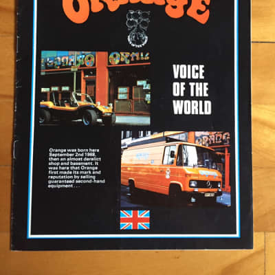 1969-1979 Orange Amps Voice of the World Super Rare Catalogue + Pricelist image 1