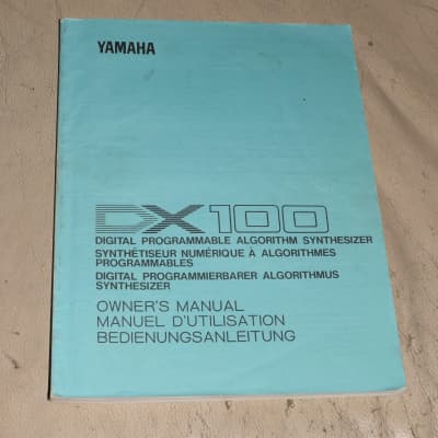 Yamaha DX-100 Owner's Manual