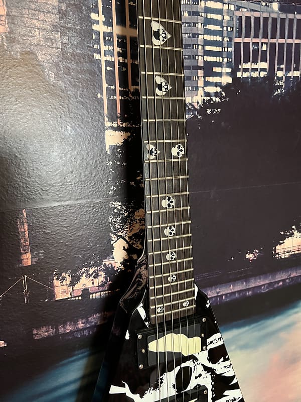 Epiphone Robb Flynn Signature Love / Death Baritone Flying V | Reverb