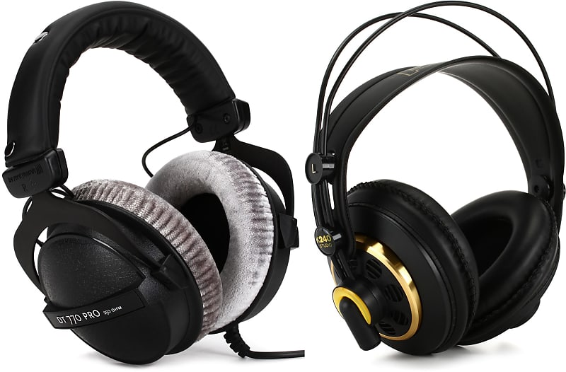 Beyerdynamic DT 770 Pro 250 ohm Closed-back Studio Mixing Headphones  Bundle with AKG K240 Studio Semi-open Pro Studio Headphones image 1