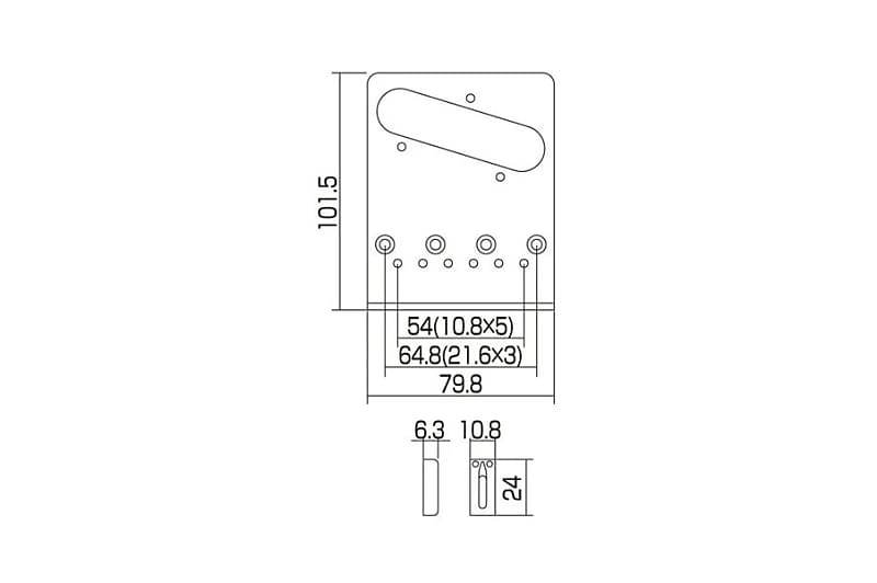 Fender/Gotoh Telecaster Gold Body Hardware Set Modern GTC202 6-saddle  Bridge USA Tele TB-0030-002