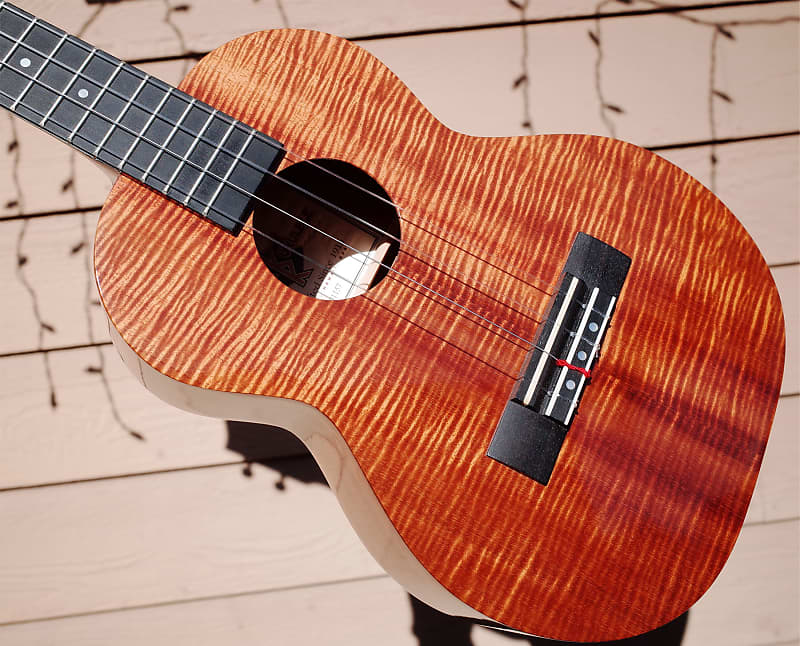 RARE Kamaka Ukulele HF3 Tenor SemiCustom Mastergrade Curly Reverb